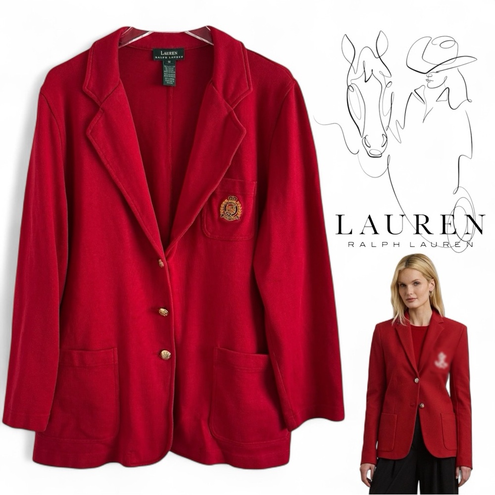 Lauren Ralph Lauren Red Blazer Jacket